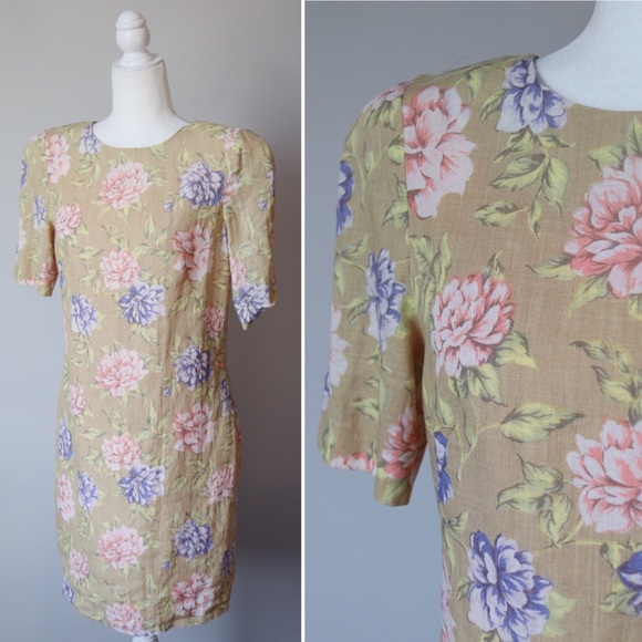 Vintage linen shift dress - Picture 8 of 8